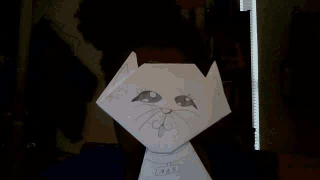 a drawing of a cat with a tag that says ' max ' on it
