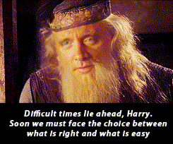 a picture of a man with a beard and a caption that says difficult times lie ahead harry