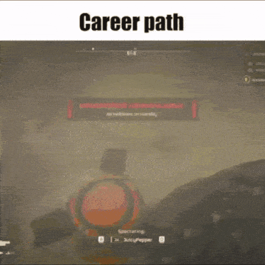a screenshot of a video game with the words career path on the bottom