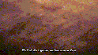a brown background with the words we 'll all die together and become as eve written on it