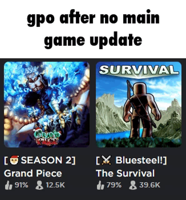 gpo after no main game update grand piece and survival