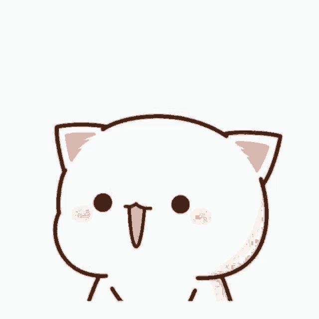 a cartoon cat with its paws on its face