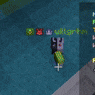 a screenshot of a video game with a person standing next to a wall and a cactus .
