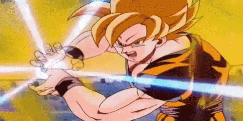 a close up of a cartoon character holding a lightning bolt .