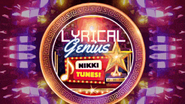 a sign that says lyrical genius nikki tunes on it