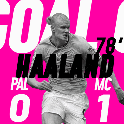 a black and white photo of a soccer player on a pink background