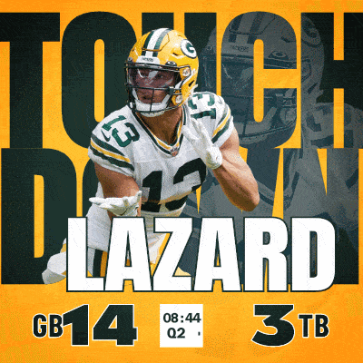 a green bay packers player named lazard is running
