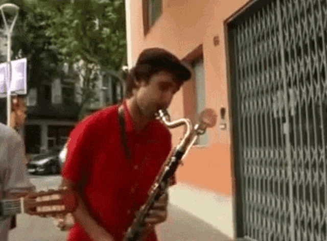 Playing On The Street Band GIF - Playing On The Street Band Playing While Walking GIFs