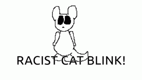 Racist Cat Blink GIF - Racist Cat Blink Racist GIFs