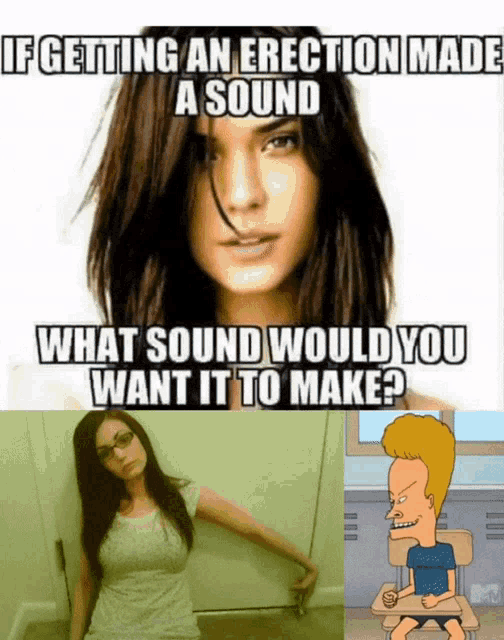 a picture of a woman and beavis and butthead