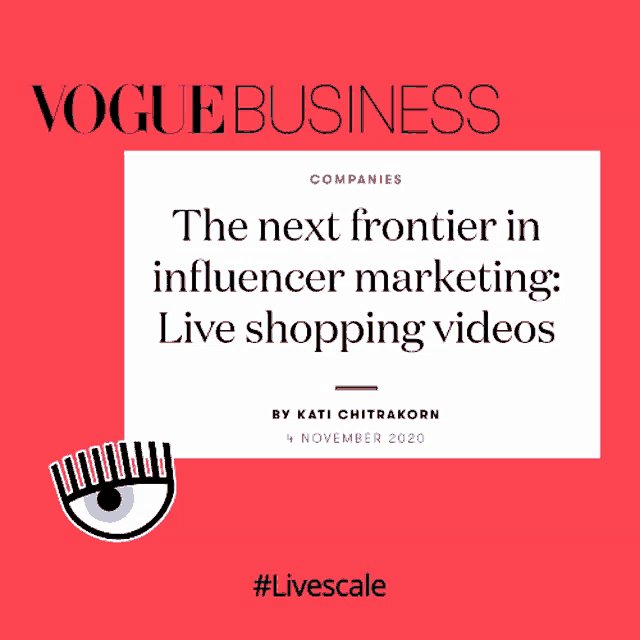 a vogue business article about the next frontier in influencer marketing live shopping videos