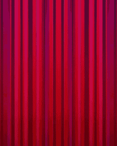 a woman is holding a birthday cake in front of a red curtain that says happy birthday pallavi