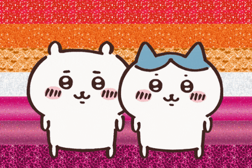 a couple of cartoon characters standing next to each other with a leopard print background