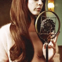 Lana Del Rey Microphone GIF - Lana Del Rey Microphone Stroke GIFs