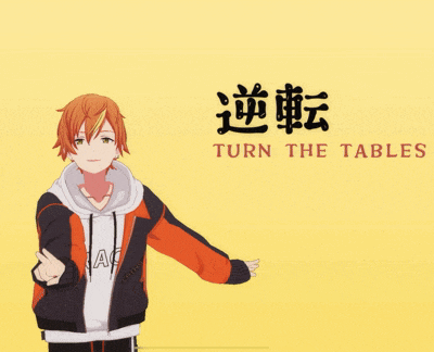 a cartoon character with orange hair and a jacket that says rac