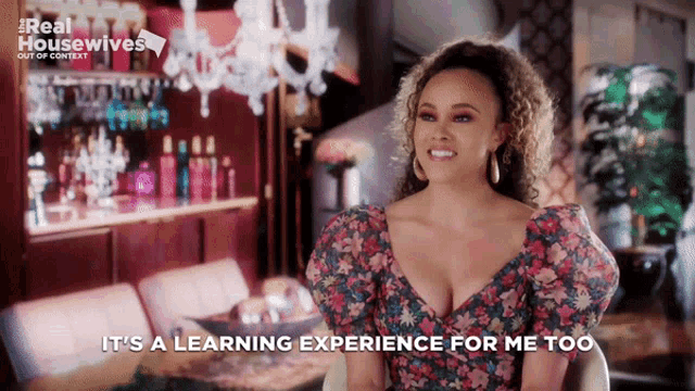 a woman says it 's a learning experience for me too in a video