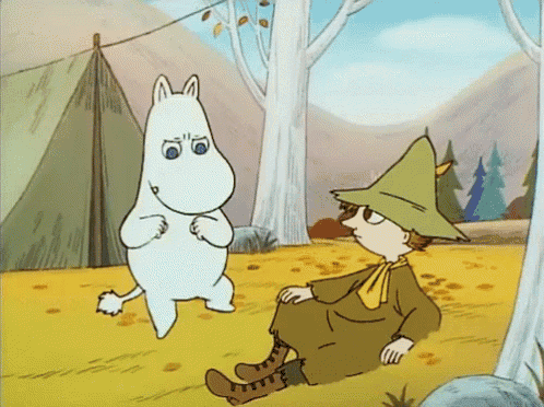 a cartoon of a man sitting next to a cartoon character