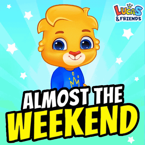 an advertisement for lucas and friends shows a teddy bear in a blue shirt