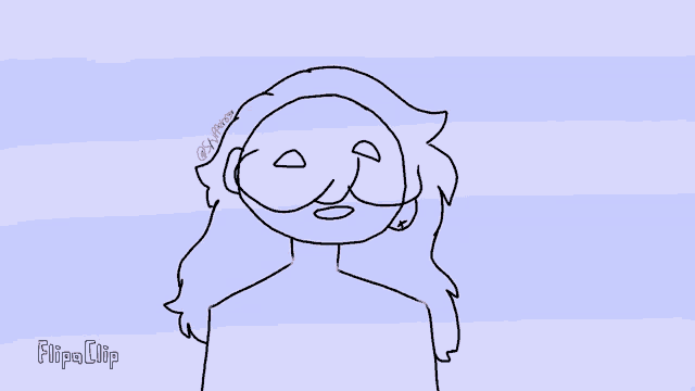 a drawing of a person with hearts and the words flipa clip below