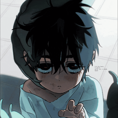 a drawing of a child with the number 0214 on the bottom right