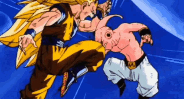 a cartoon of a man kicking another man