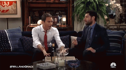 Date Hand On Knee Will And Grace GIF - Date Hand On Knee Will And Grace Will And Grace Gifs GIFs