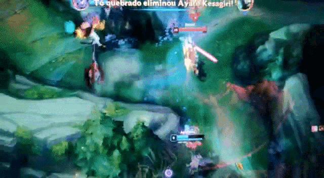 a screenshot of a video game with the words " to quebrado eliminou " on the top