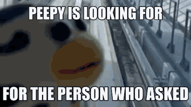 Peepy Itemlabel GIF - Peepy Itemlabel Looking For Who Asked GIFs