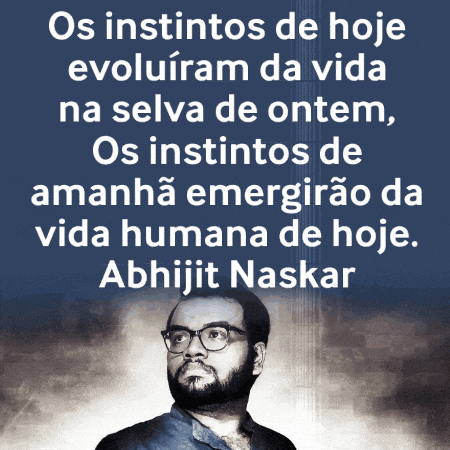 a man with glasses and a quote from abhijit naskar