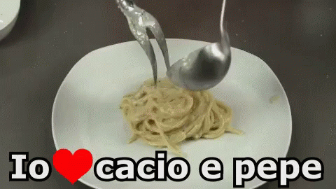 Cacio E Pepe Pecorino Pasta Spaghetti Cibo Bontà GIF - Cheese And Pepper Pasta Spaghetti Pecorino Cheese GIFs