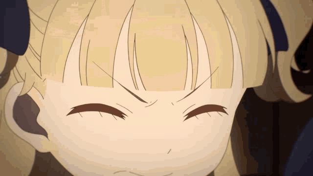 a close up of a cartoon girl with blonde hair