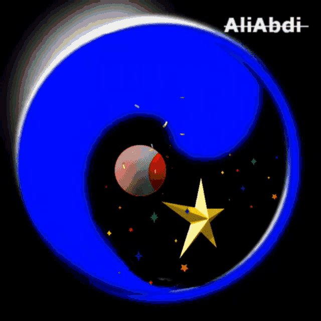 a blue circle with the name aliabdi on the top