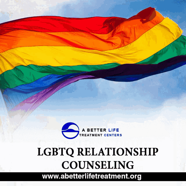 an advertisement for lgbtq relationship counseling