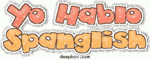 a graphic that says yo hablo spanglish on it