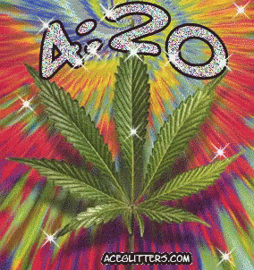a picture of a marijuana leaf with the word 4:20 written on it