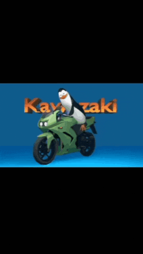 a blurry picture of a kawasaki motorcycle in the water