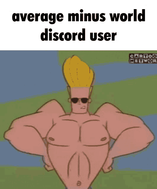 a cartoon character with muscles is standing with his hands on his hips .