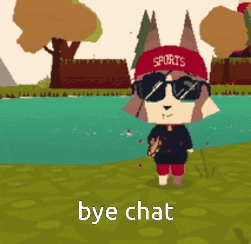 a cartoon character wearing a sports hat and sunglasses