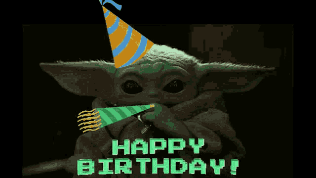 Baby Yoda Happy Birthday GIF - Baby Yoda Happy Birthday Mandalorian GIFs