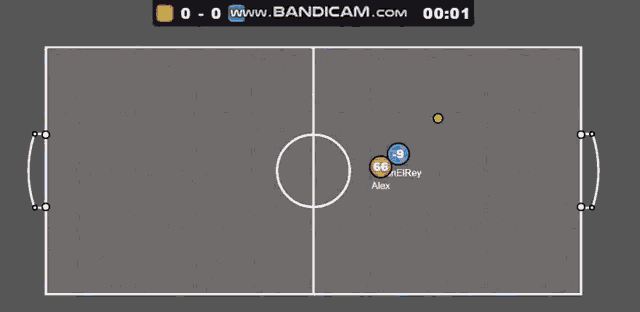 a soccer game with the words blue scores on the screen
