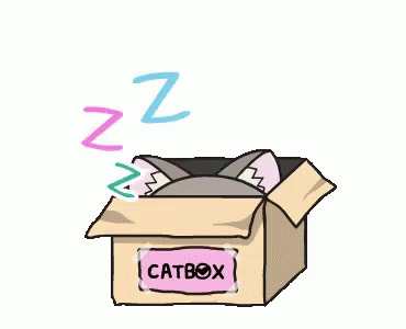 Cat Box GIF - Cat Box Sleepy GIFs