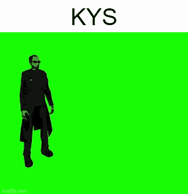a man in a trench coat and sunglasses is standing on a green screen .