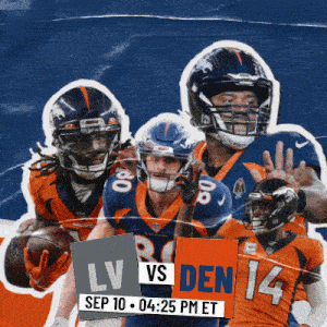 a poster for a football game between the lv and den teams