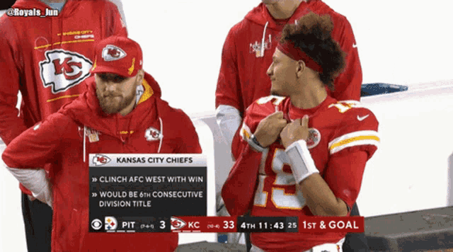 the kansas city chiefs are playing the clintch afc west with a win