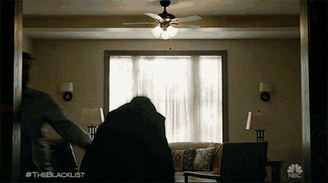a nbc advertisement for the blacklist shows a living room