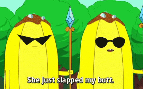 Fingers Slipped GIF - Adventure Time Bananas Guards GIFs