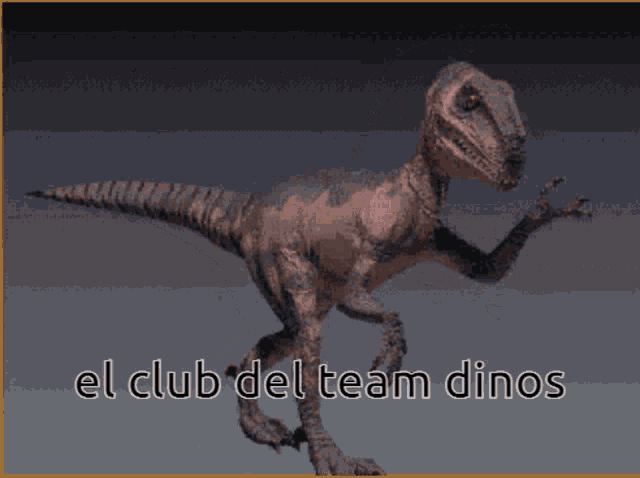 a pixelated image of a dinosaur with the words el club del team dinos written below it