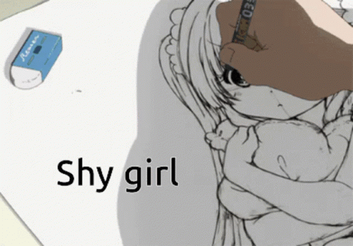 Shy Girl Drawing GIF - Shy Girl Drawing Shy GIFs