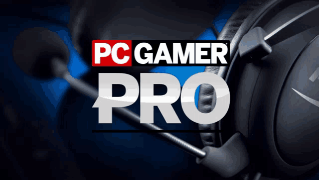 a picture of a headset with the words " pc gamer pro " above it