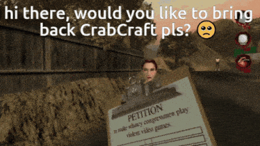 Crabcraft Petition GIF - Crabcraft Petition Minecraft GIFs